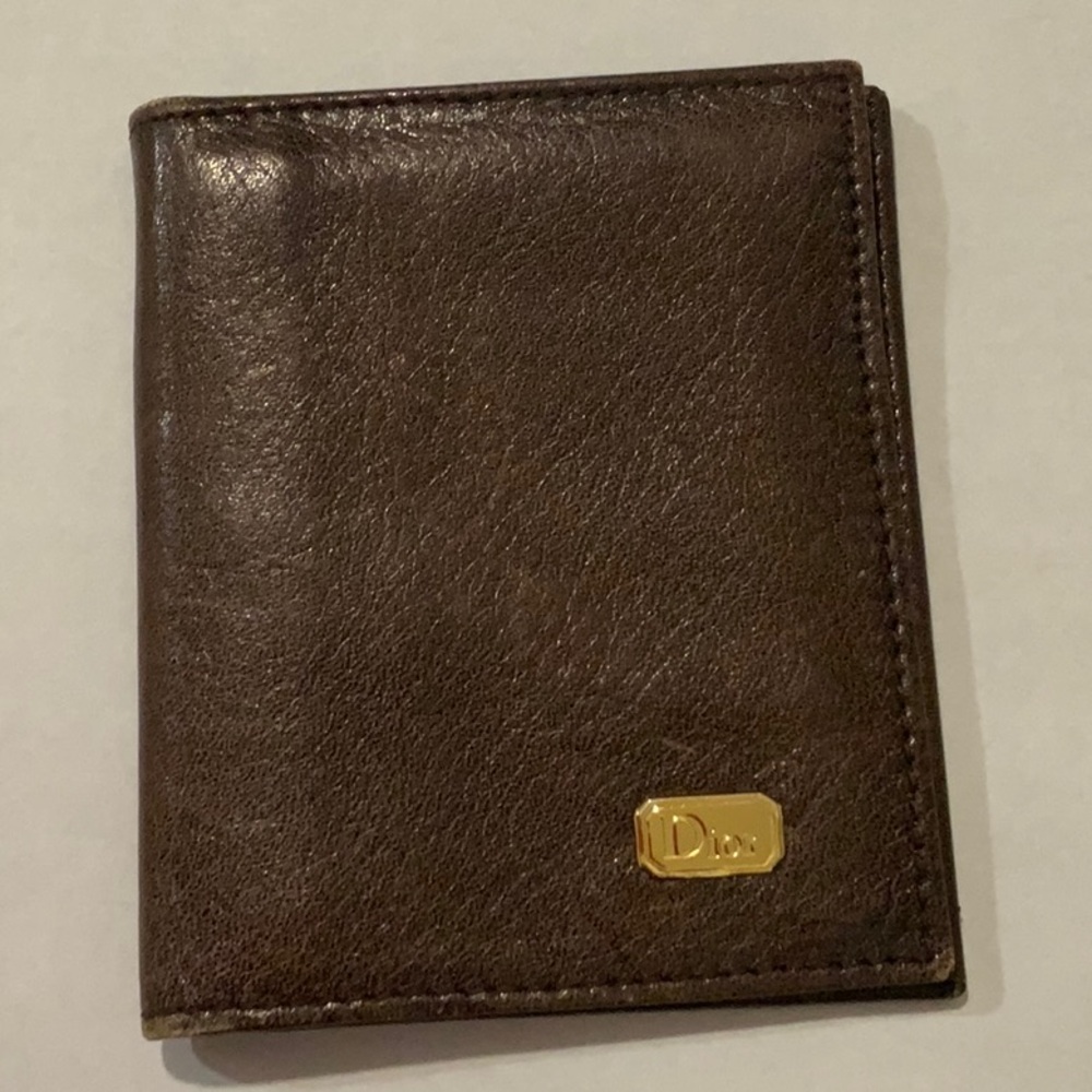 Dior Brown and Gold Key Card Holder